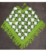 Woolen flower poncho-3 Pcs.