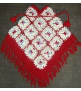 Woolen flower poncho-3 Pcs.
