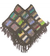 Woolen multi color poncho-3 Pcs.