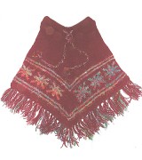 Silk border woolen poncho-3 Pcs.