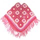 Woolen flower poncho