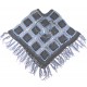 Woolen flower net poncho