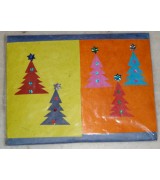 handmade color x-mas card-6 packet