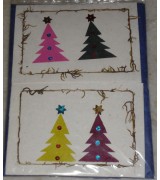 handmade color x-mas card-6 packet