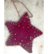 Felted Christmas Beaded Star
